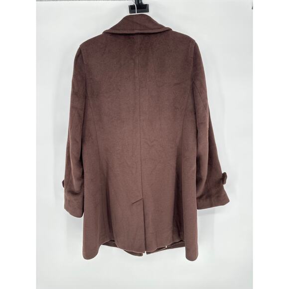 Talbots Women Brown 3 Button Wool Coat Size 14 - Picture 2 of 6